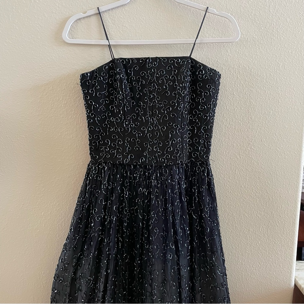 Elegant Black Spaghetti Strap Dress